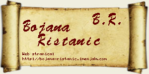 Bojana Ristanić vizit kartica